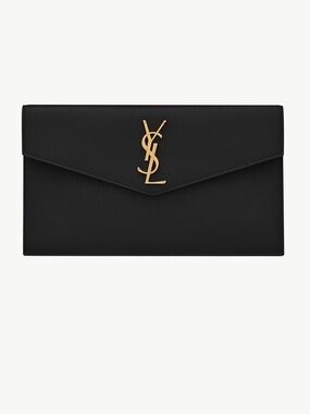 Saint Laurent UPTOWN POUCH IN GRAIN DE POUDRE LEATHER
